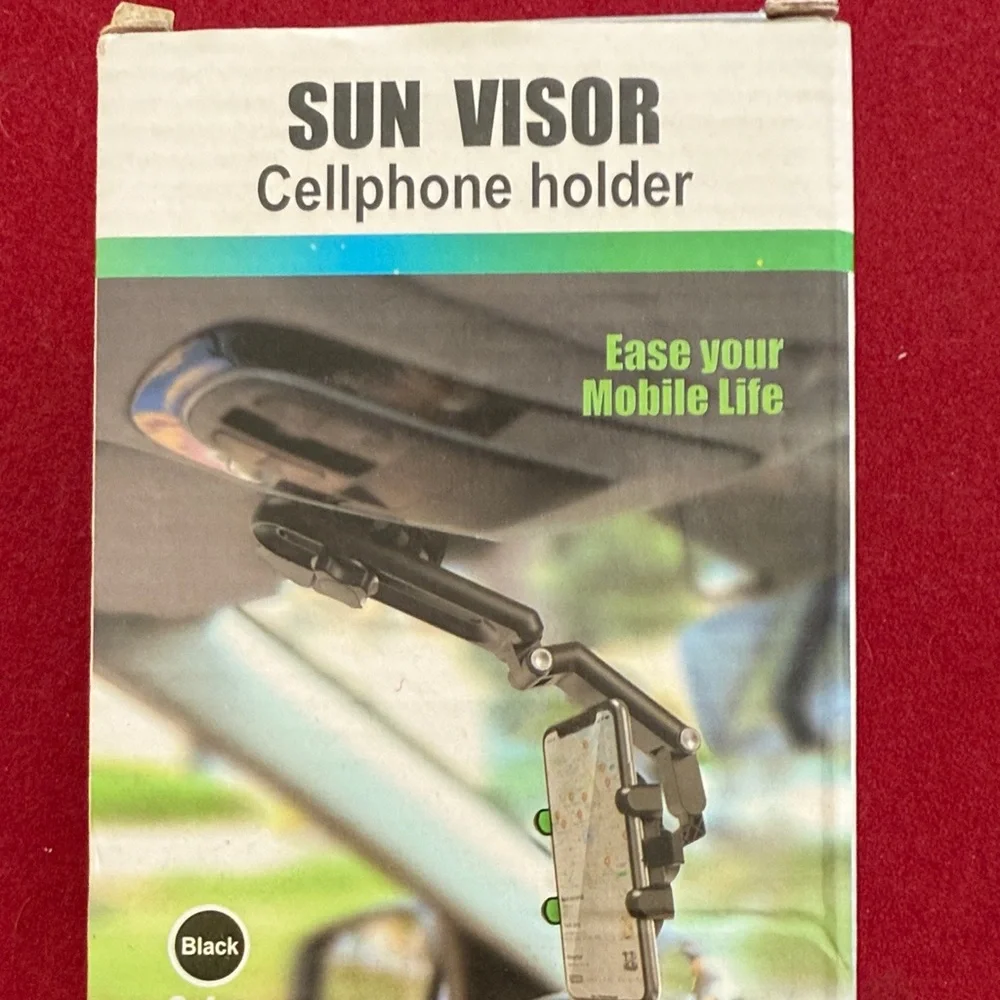 Sun Visor Cellphone Holder - Black